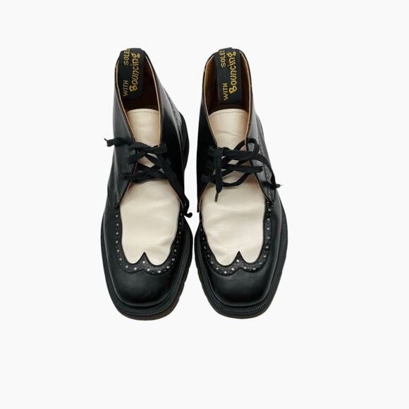Vintage Dr. Martens Made England Black White Oxford‎ Boots Shoes Size 4 UK - Picture 3 of 11